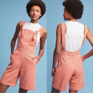 ANTHROPOLOGIE OVERALL STRIPED SHORTS XS SEEN WORN KEPT